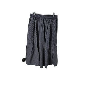 A New Day Skirt Womens  L  Midi Blue White Striped